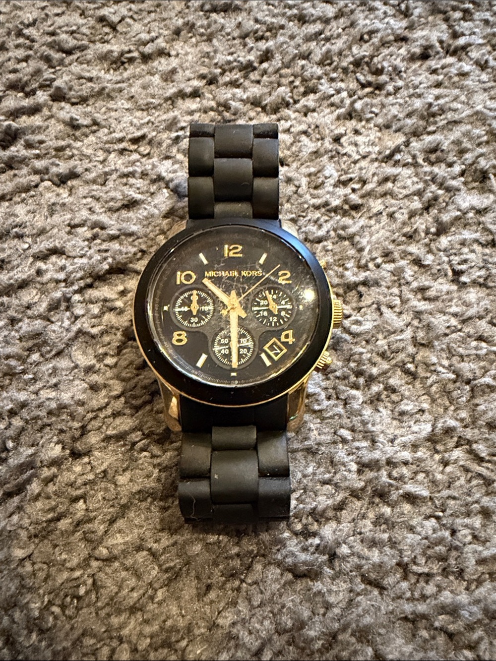 Michael Kors Men’s Black and Gold Watch